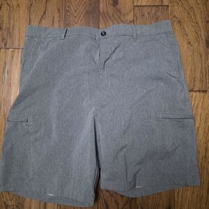 Chaps Men's Charcoal Flat Front Shorts sz 40 Stretch